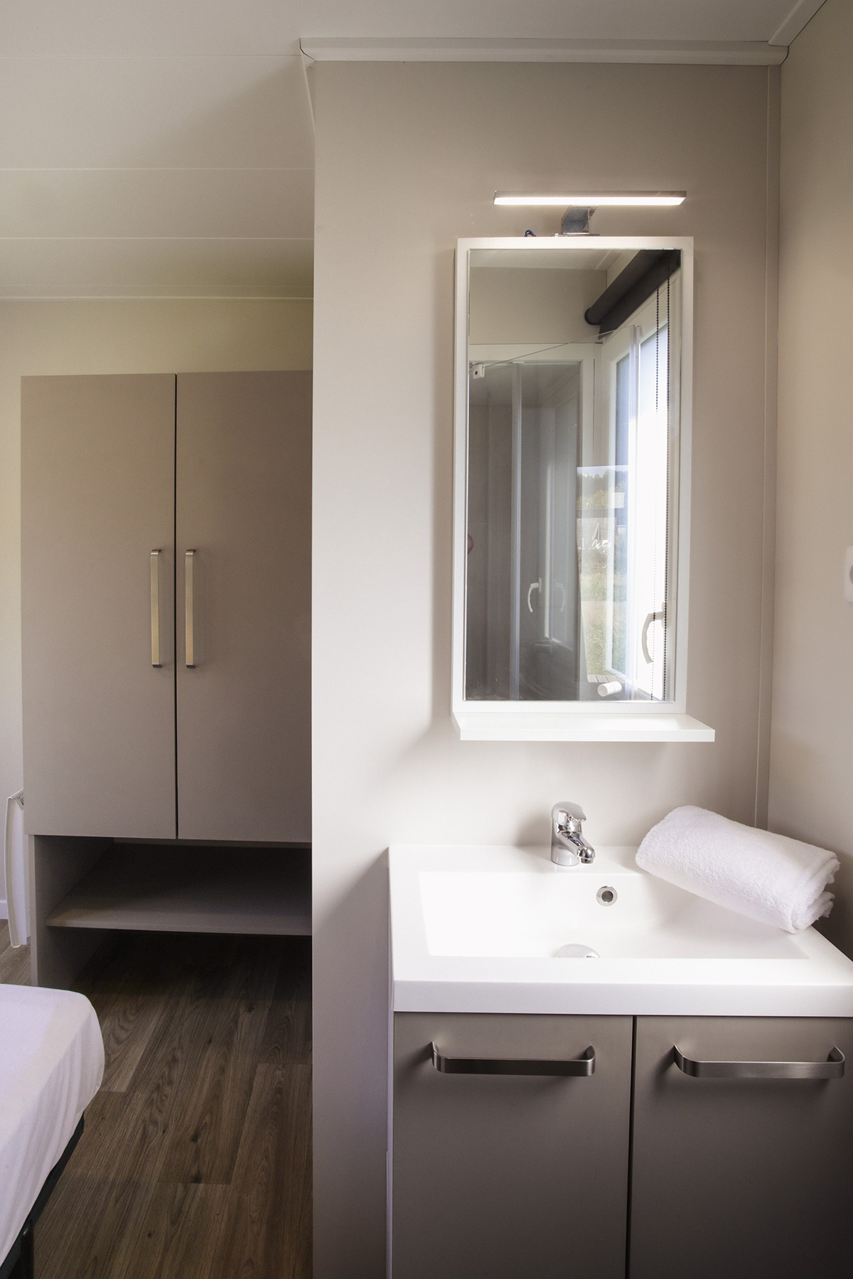 Elke suite heeft een eigen badkamer