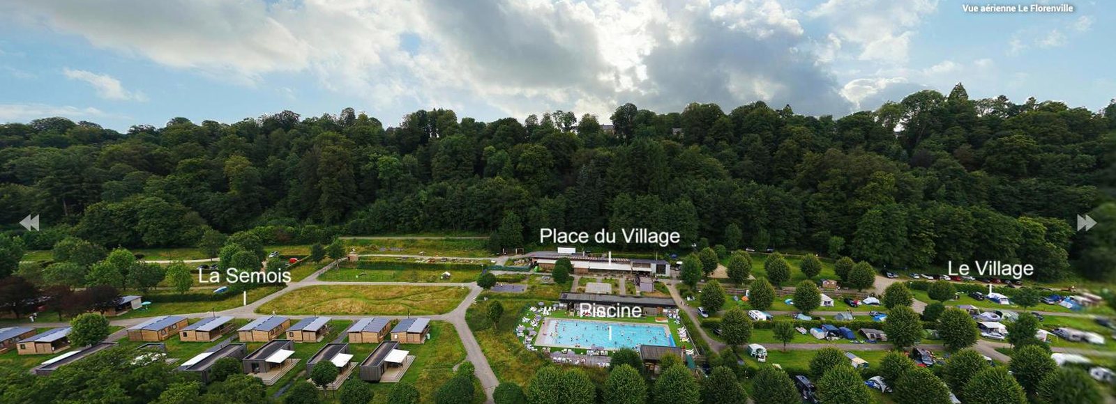 Le camping vu du ciel en 360°